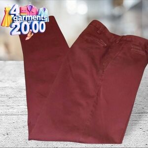 Massimo dutti slim fit pants size 34usa color burgundy